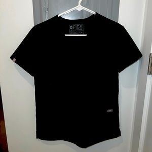 Figs Casama Scrub Top (XS) - Black